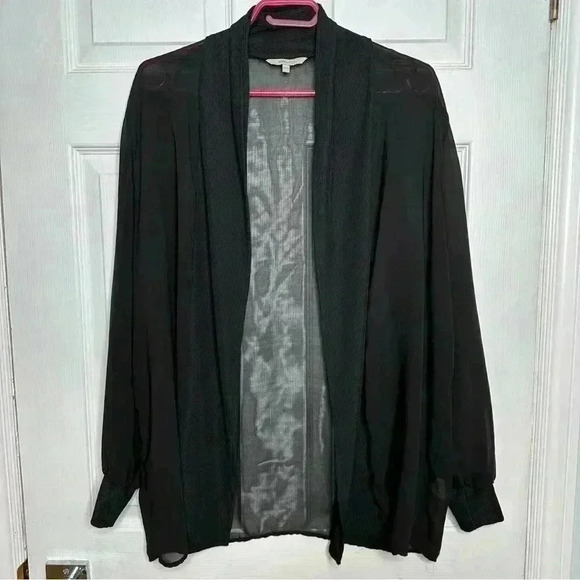 RW&CO. Sweaters - RW&CO Cardigan Long Sleeved Sheer Black Size Extra Large